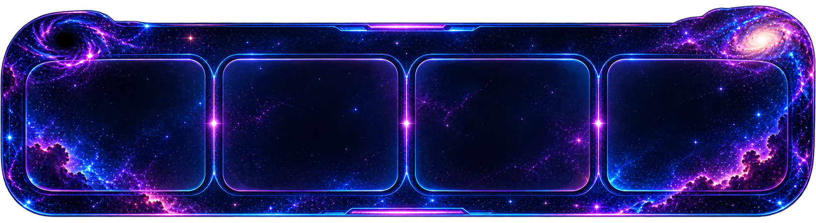 POMPS cosmic information panel with four link windows